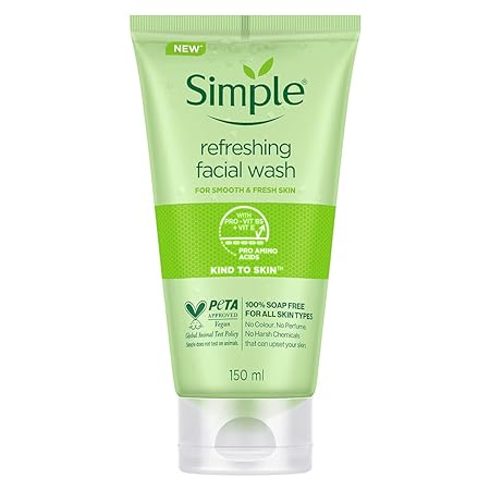 SIMPLE KIND TO SKIN REFRESHING FACIAL WASH 150ML