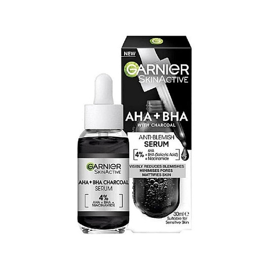 GARNIER AHA +BHA CHARCOAL SERUM 30ML